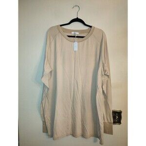 NWT Big & Tall Men's MNML Cotton Beige Long Sleeve T Shirt Sz XXL Pit to pit 29"